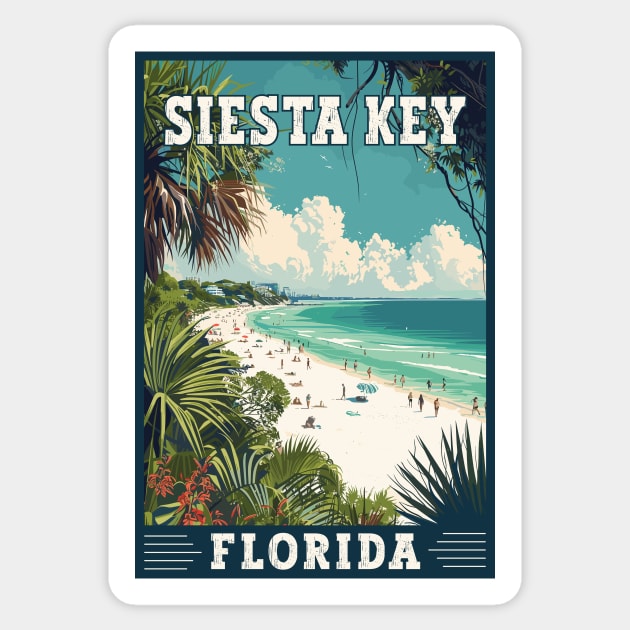 Siesta Key Florida Tropical Paradise Travel Art Sticker by turtlestart